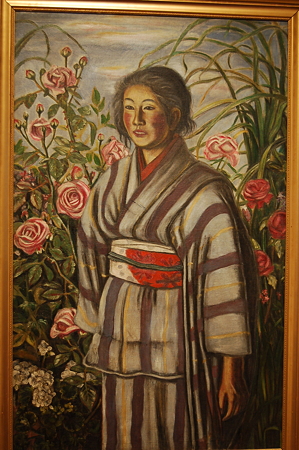 村山槐多 バラと少女