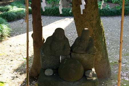 2011.04.10　御霊神社(権五郎神社)　花見の布袋と福禄寿神