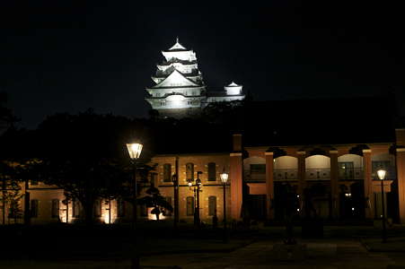 姫路城・姫路文学館の夜景 - 1