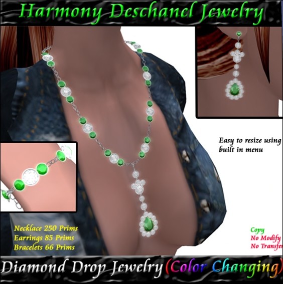 Harmony Deschanel - Diamond Drop Jewelry Color Change (BOXED)