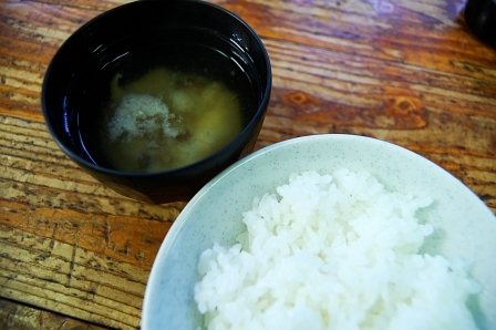 白米、みそ汁