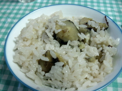十三夜の〆は栗ご飯で