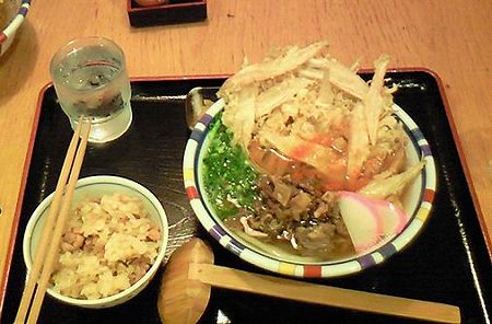 肉ごぼう天うどん